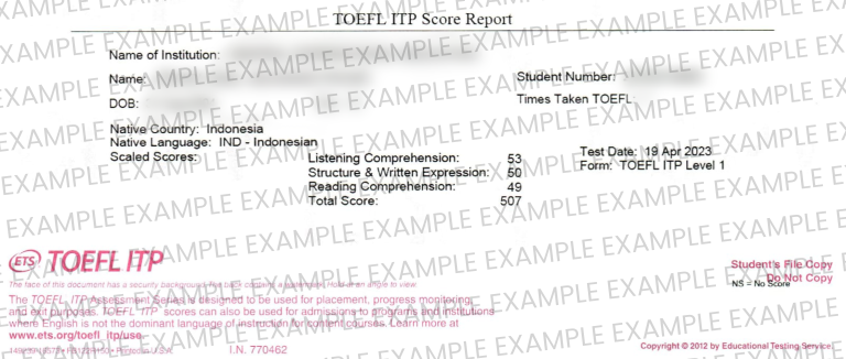TOEFL ITP RESMI - Merry English